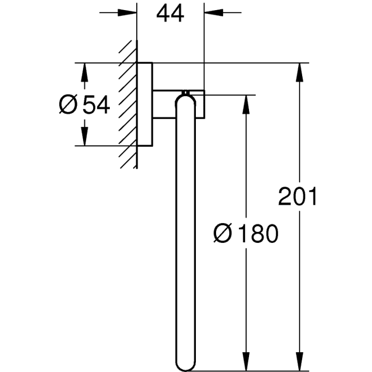 Grohe Essentials håndklædering, kobber