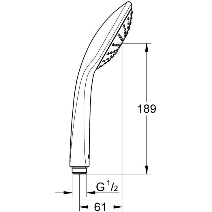 Grohe Euphoria 110 Mono håndbruser, vandbesparende, krom