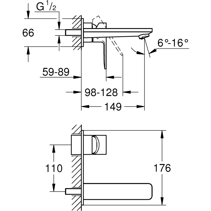 Grohe Essence servantbatteri, messing
