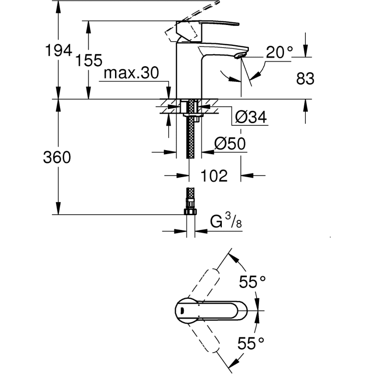 Grohe Red Duo L køkkenarmatur, kogende vand, stål