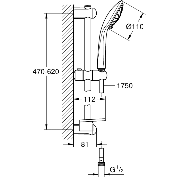 Grohe Essence servantbatteri, messing