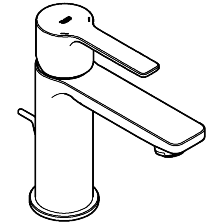 Grohe Lineare servantbatteri, krom