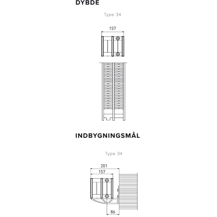 Hudevad 34 konvektor 14x280 cm, 26 m²