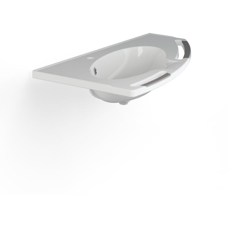 Pressalit Care Matrix Angle Djupt tvättställ, 100x57,1 cm, höger, vit