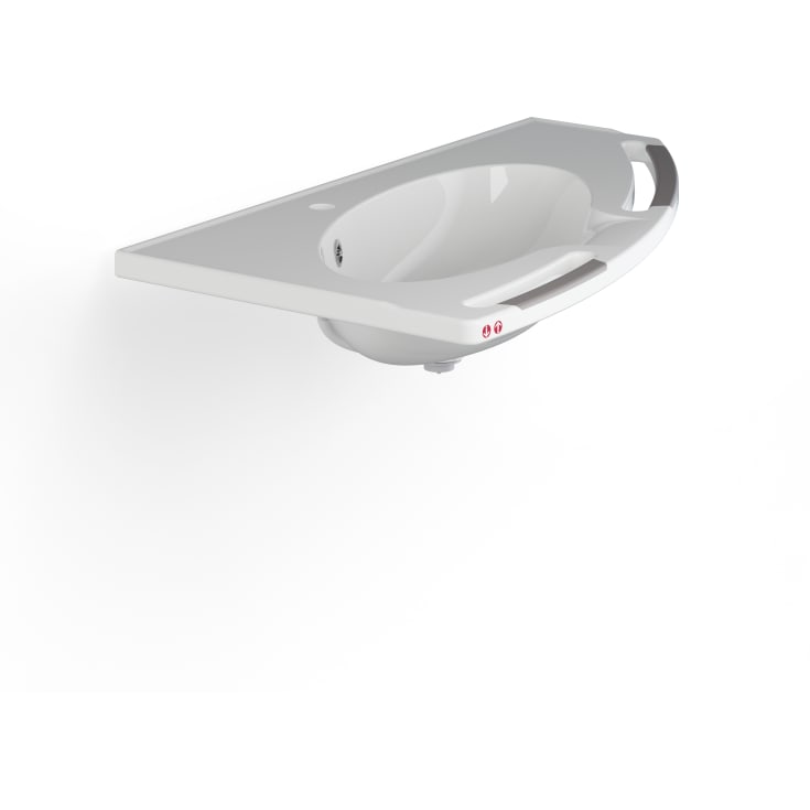 Pressalit Care Matrix Angle Deep servant, 100x57,1 cm, høyre, hvit