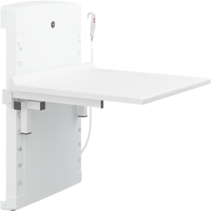 Pressalit Care puslebord, 80x166,9 cm, hvid