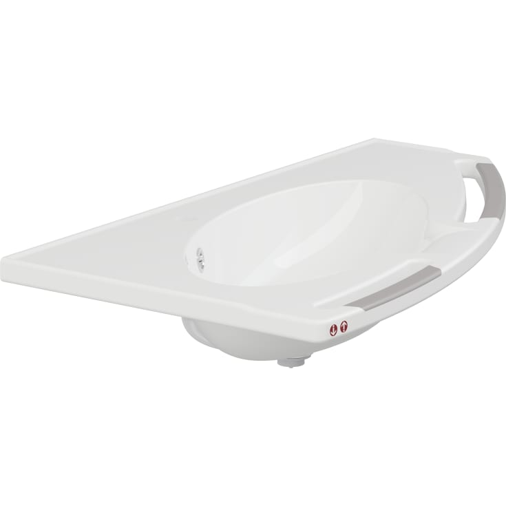 Pressalit Care Matrix Angle Deep servant, 100x57,1 cm, høyre, hvit