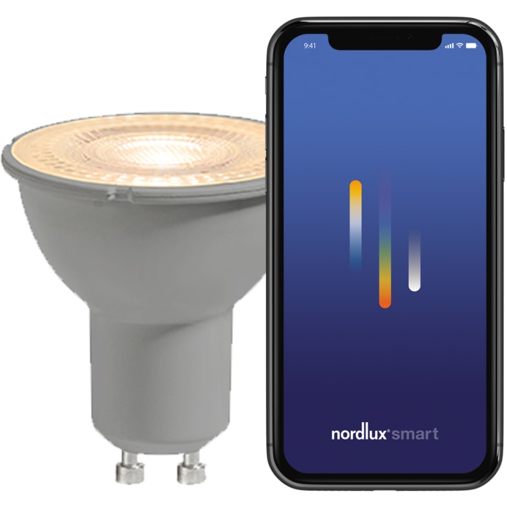 Nordlux Smart GU10 pære til udendørslamper, 4,2W, 2200K-6500K