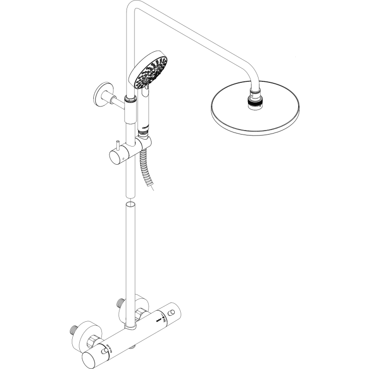 Damixa Hilina dusjsett, krom