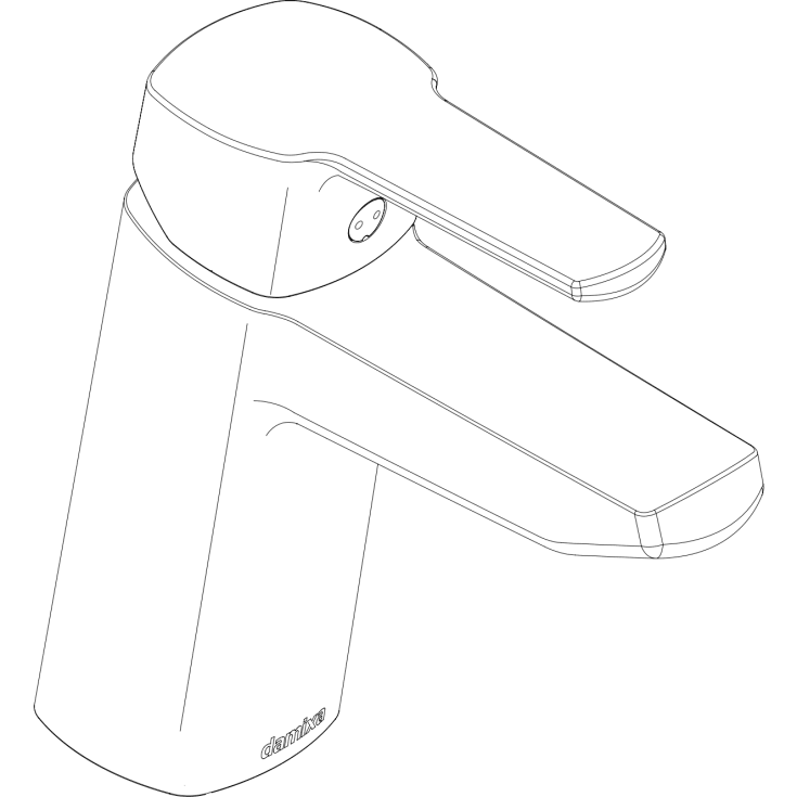 Damixa Pine Medium håndvaskarmatur, krom