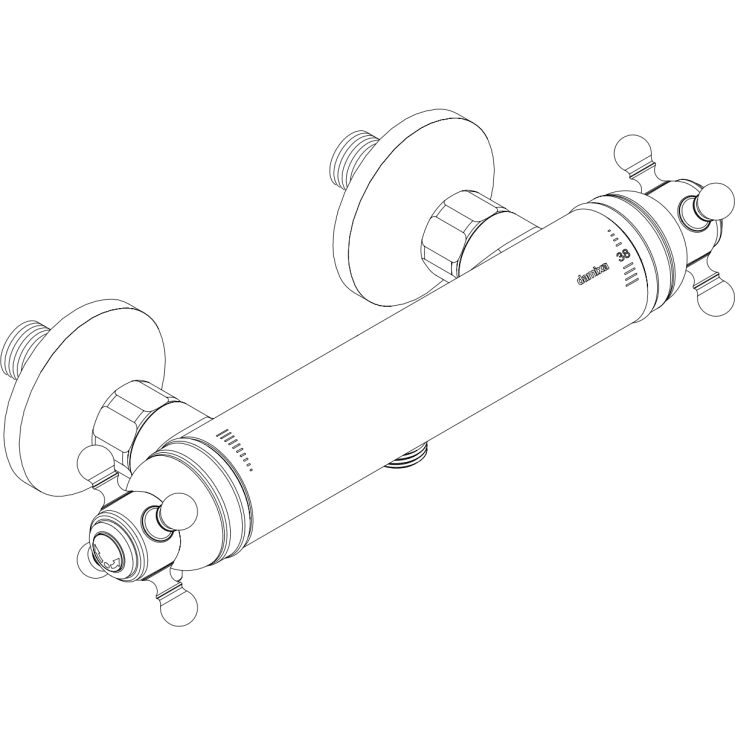 Damixa Tradition brusearmatur, krom