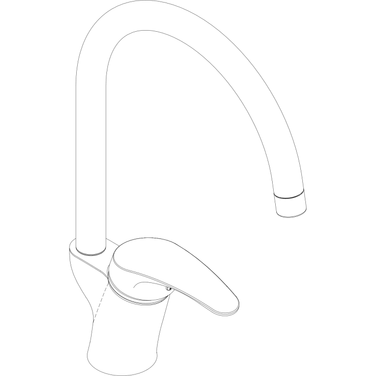 Damixa Space kjøkkenarmatur, krom