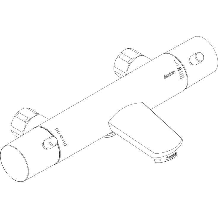 Damixa Merkur Thermixa 100 kararmatur, krom