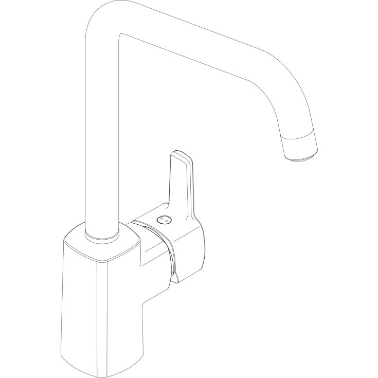 Damixa Pine køkkenarmatur, krom