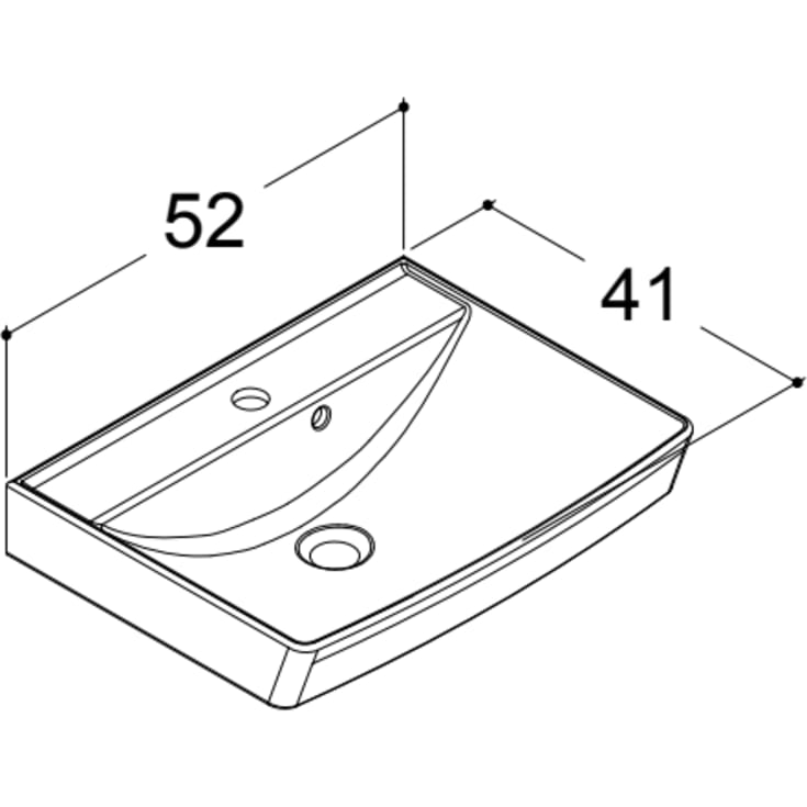 Dansani Cappella servant, 52x40,5 cm, hvit