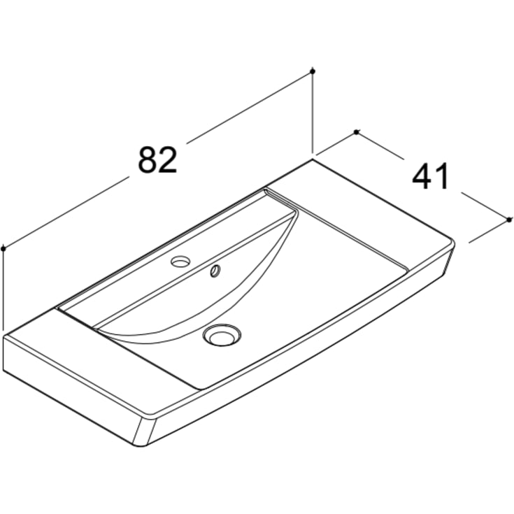 Dansani Cappella servant, 82x40,5 cm, hvit