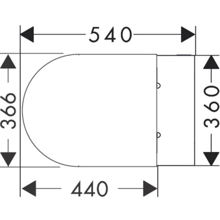 Hansgrohe EluPura S 540 vägghängd toalett, utan spolkant, rengöringsvänlig, vit