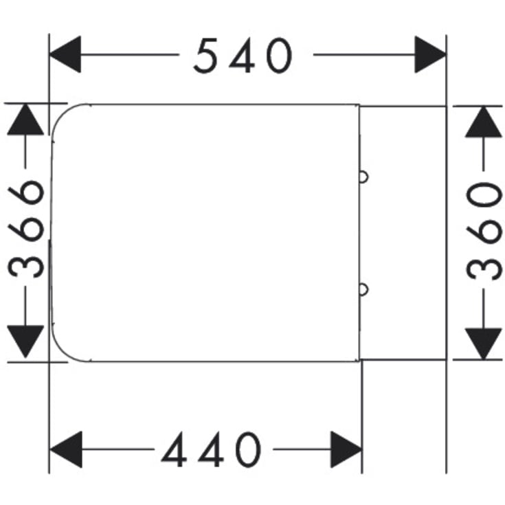 Hansgrohe EluPura Q 540 vegghengt toalett, uten spylekant, rengjøringsvennlig, hvit