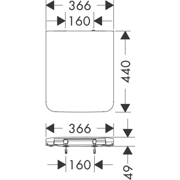 Hansgrohe EluPura Q toiletsæde, hvid