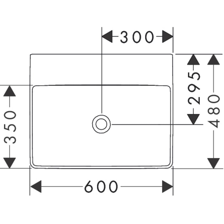 Hansgrohe Xelu Q håndvask, 60x48 cm, hvid