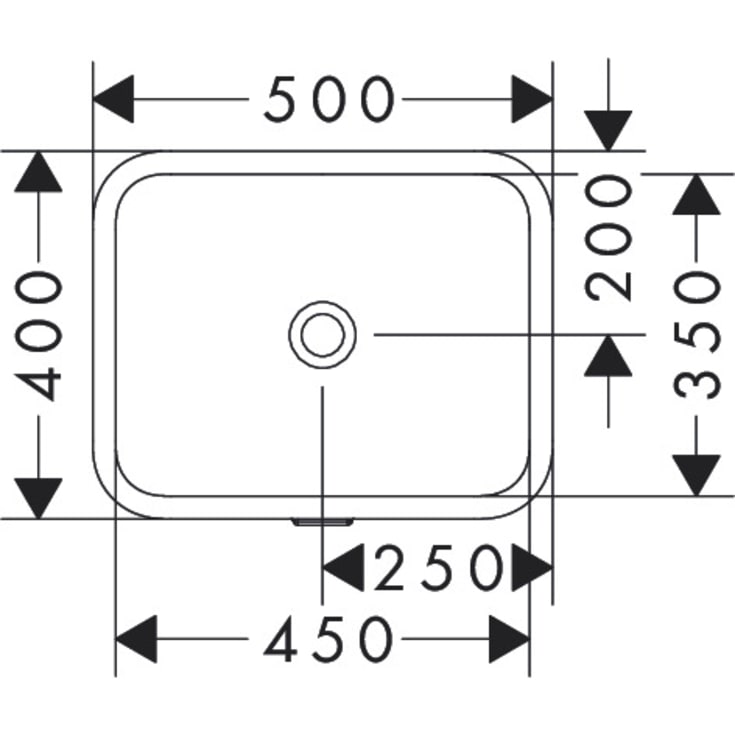 Hansgrohe Xuniva Q håndvask, 45x35 cm, hvid