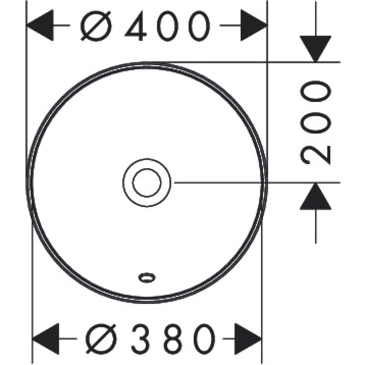 Hansgrohe Xuniva S håndvask, Ø40 cm, hvid