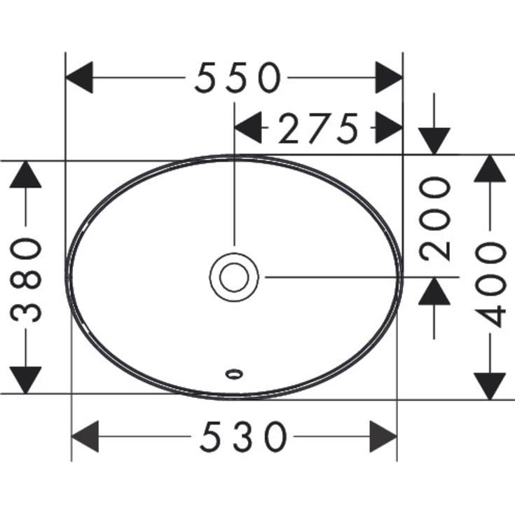 Hansgrohe Xuniva D håndvask, 55x40 cm, hvid
