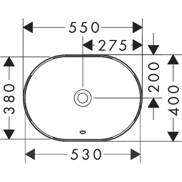 Hansgrohe Xuniva U servant, 55x40 cm, hvit