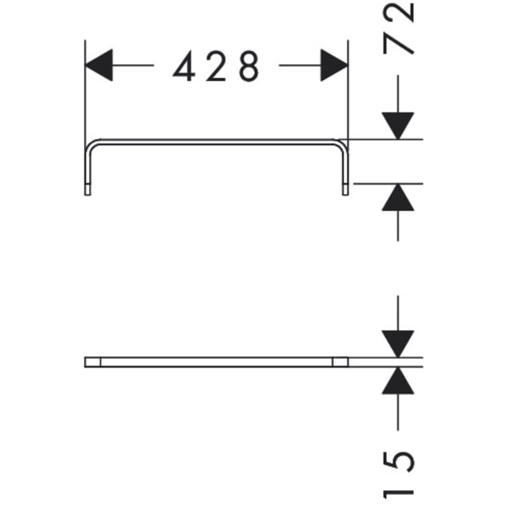 Hansgrohe Xelu Q håndklædeholder til underskab, 43 cm, mat hvid