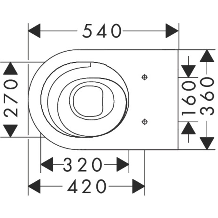 Hansgrohe EluPura S 540 væghængt toilet, uden skyllekant, rengøringsvenlig, hvid