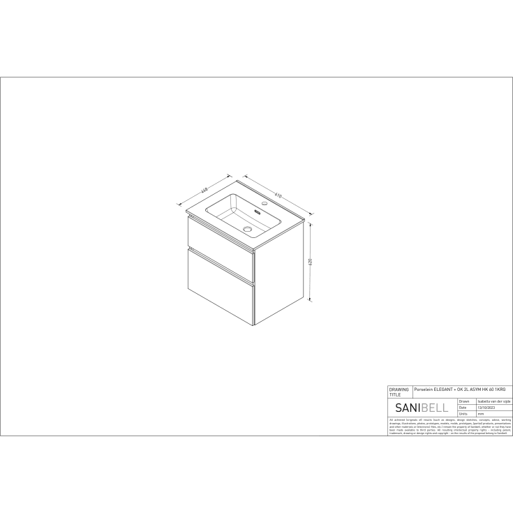 Sanibell Proline möbelpaket, 61x46,8 cm, cabana ek