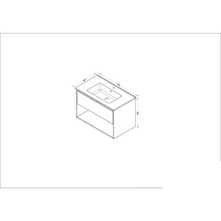Sanibell Proline møbelpakke, 81x46,8 cm, ideal eg