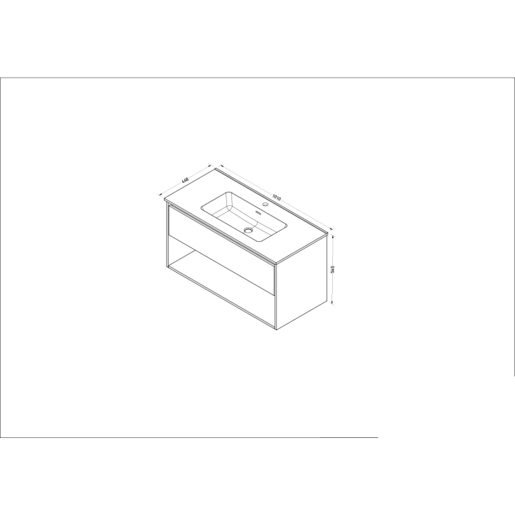 Sanibell Proline møbelpakke, 101x46,8 cm, cabana eg