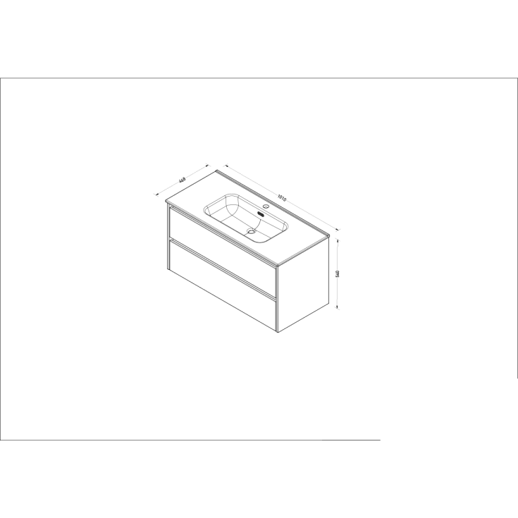 Sanibell Proline møbelpakke, 101x46,8 cm, mat hvid