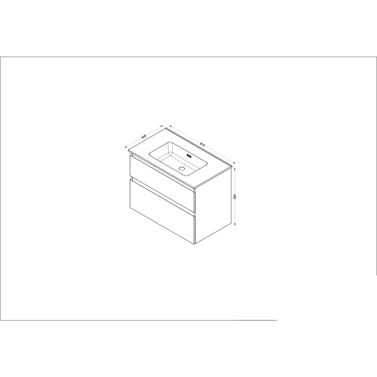 Sanibell Proline møbelpakke, 81x46,8 cm, mat sort