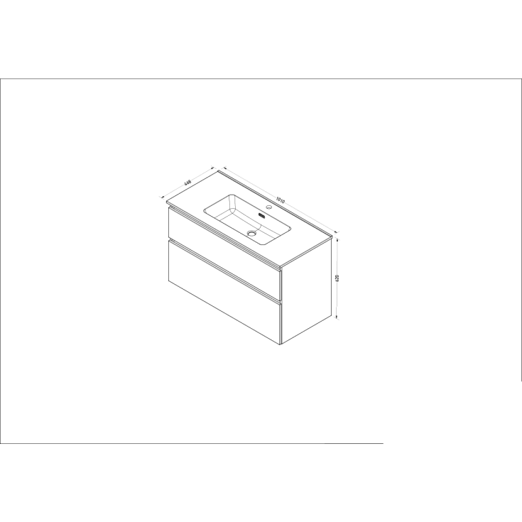 Sanibell Proline møbelpakke, 101x46,8 cm, cabana eg