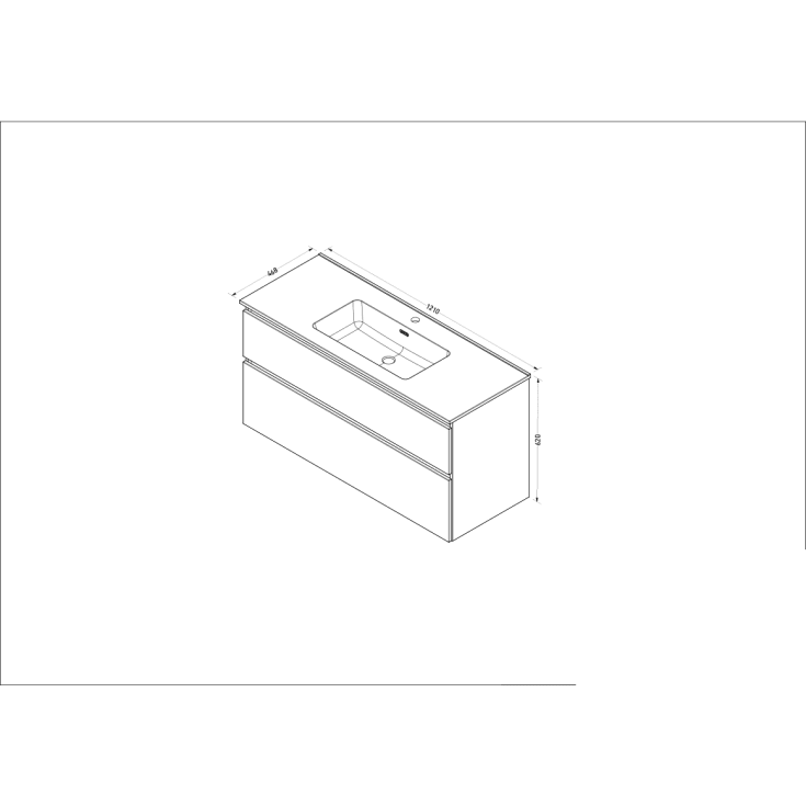 Sanibell Proline möbelpaket, 121x46,8 cm, rå ek
