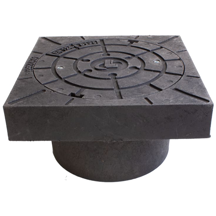 Lauridsen L-Cover fast karm med dæksel, til Ø315 mm opføringsrør, 12,5 ton, plast