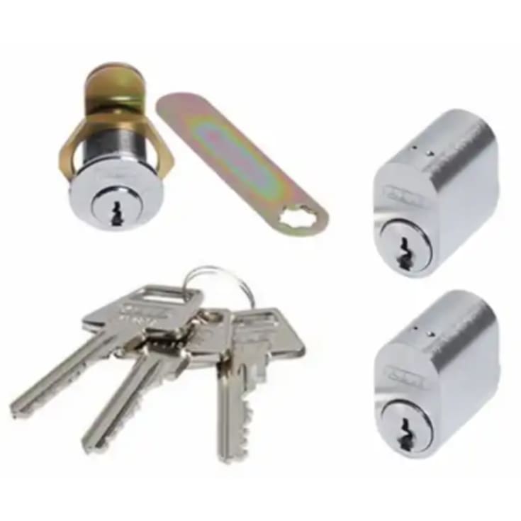 6 stk ABUS GDS postkassecyl. og 2 oval sæt. inkl. 3 nøgler.