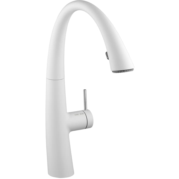 KWC Zoe køkkenarmatur, udtrækstud, lys, mat hvid