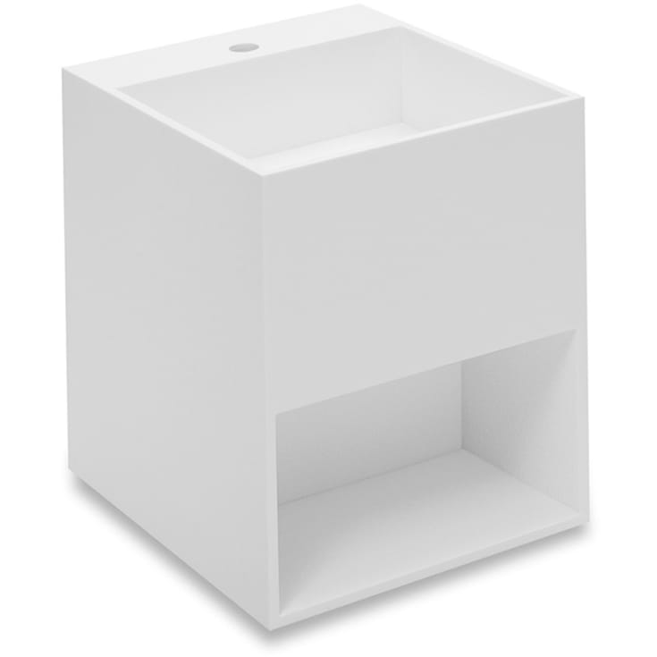 Cosmic Compact tvättställ, 40x50 cm, matt vit