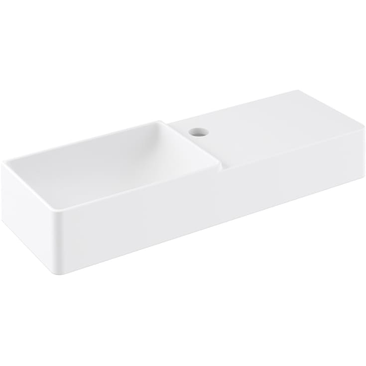 Cosmic Fancy håndvask, 40x20, højre, mat hvid