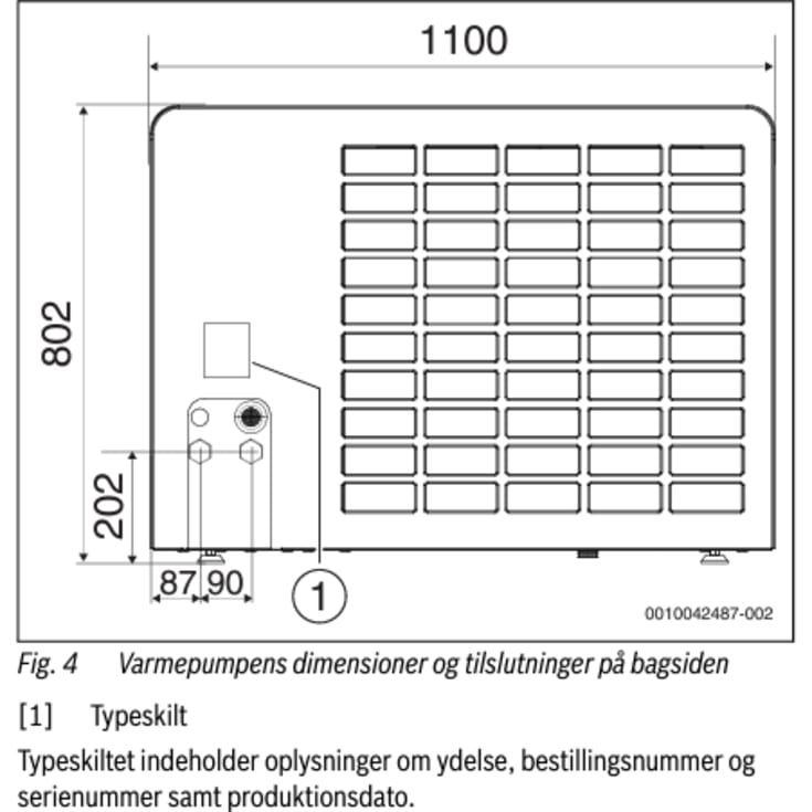 Bosch Compress 5800i AW luft til vand varmepumpe, udedel, 7kW