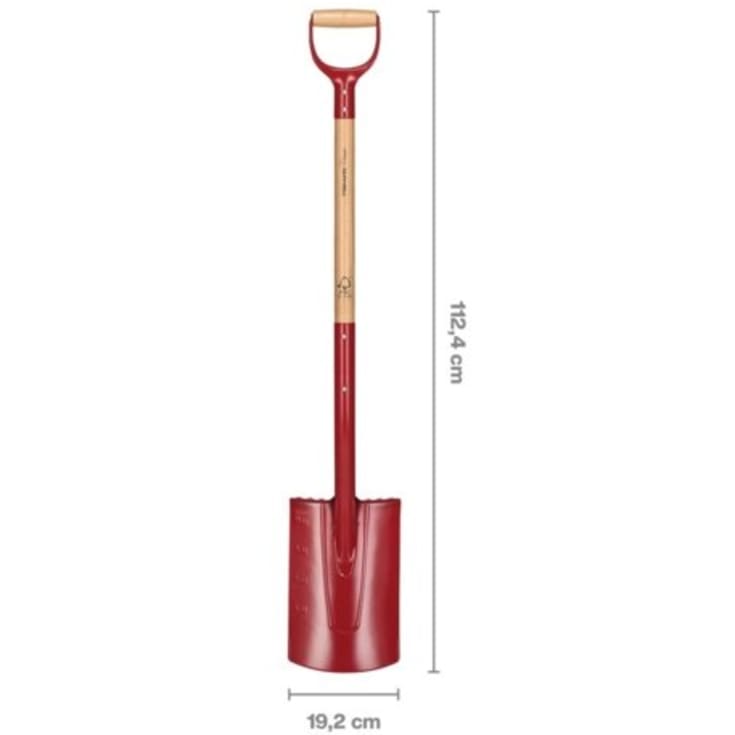 Fiskars Classic spade, avrundet, FSC, lang modell