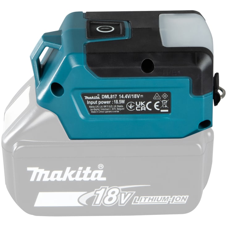 Makita LED-lampa DML817, 18 V, 150/300 lumen, USB-adapter