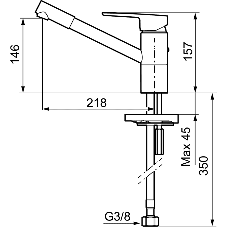 Mora Cera K2 køkkenarmatur, krom
