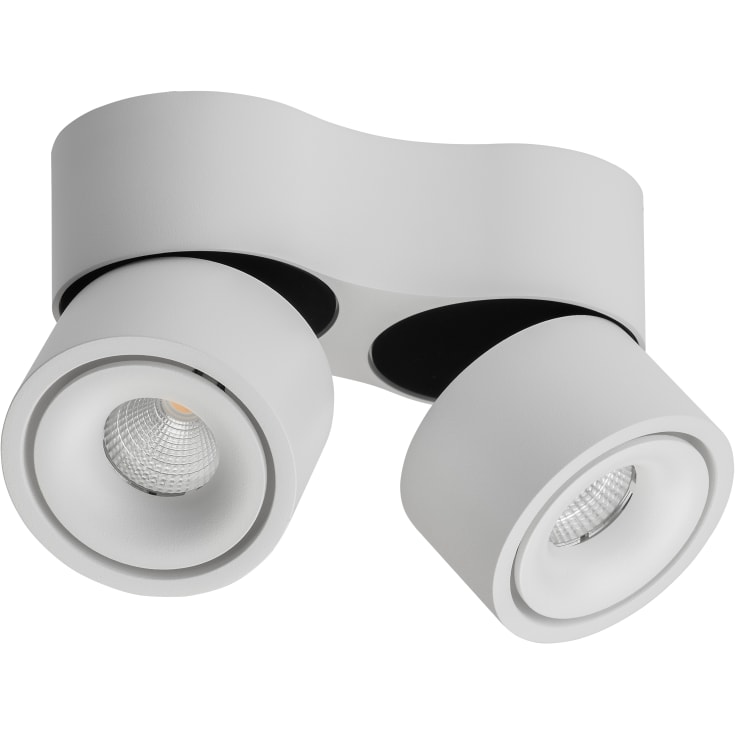 Antidark Easy Mini Double spotlampa, sidoutgång, vit