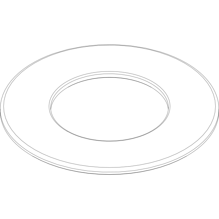 Damixa underlagsskive Ø65/35mm, krom