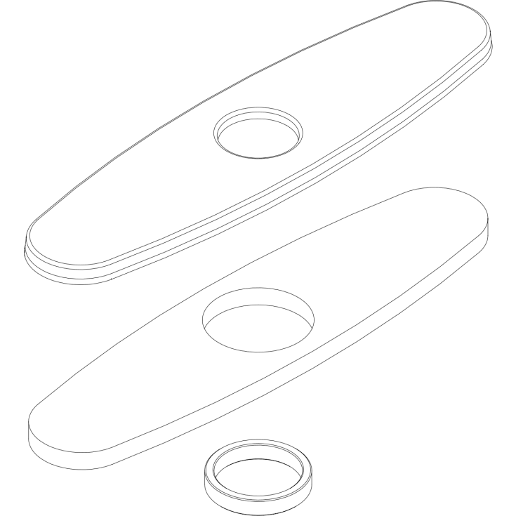 Damixa Universal dækplade, krom