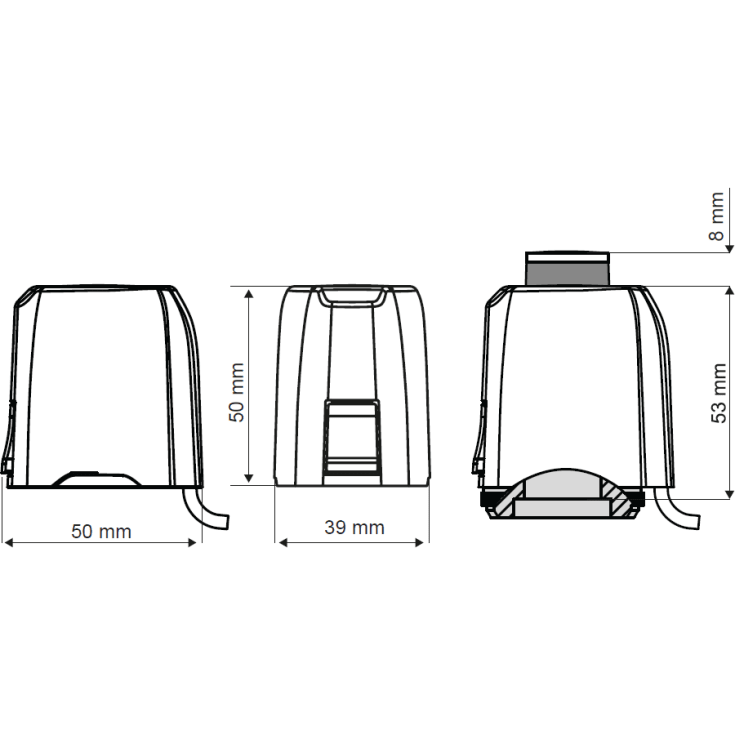 Uponor Vario PLUS Aktuator NC MT til Pro gulvvarmefordeler 1", 230V
